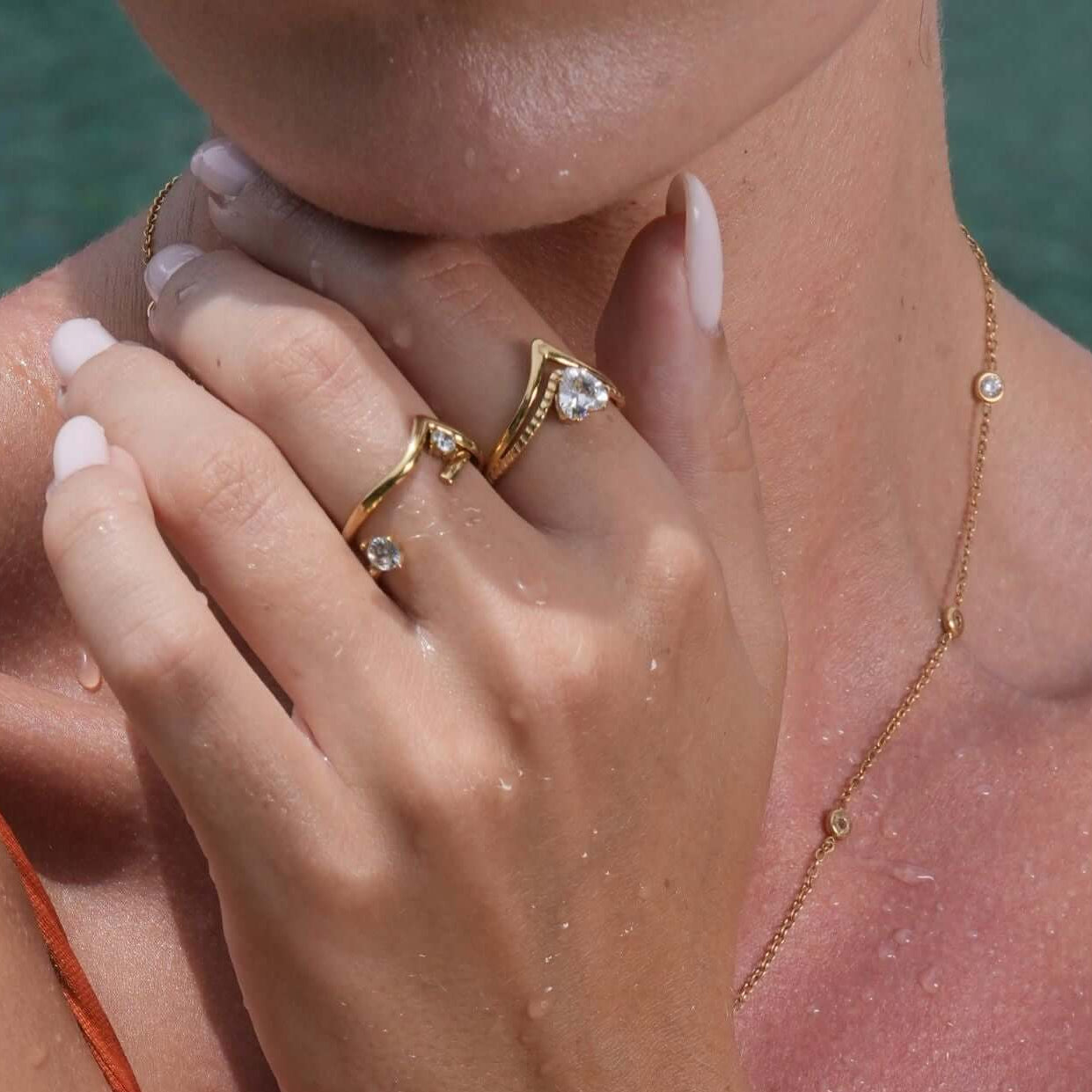 טבעת סוליטר זהב 18K